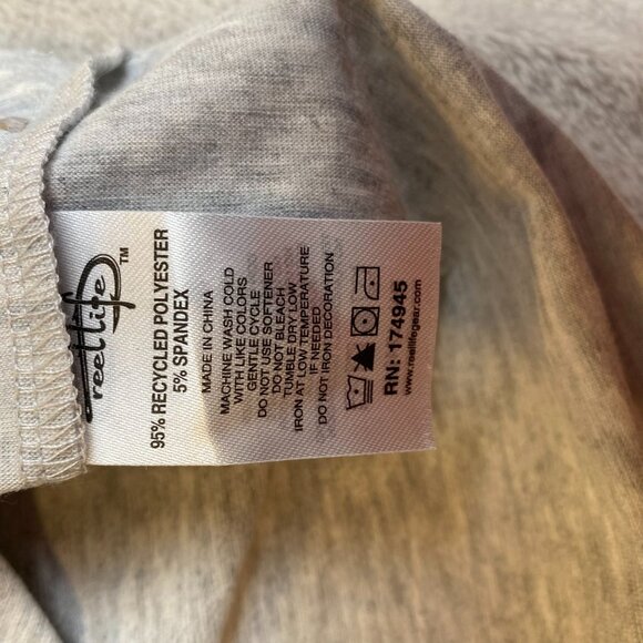Reel Life Womens T-Shirts L/G Lot of Two Polyester & Spandex Heather Gray & Peac - Picture 5 of 13